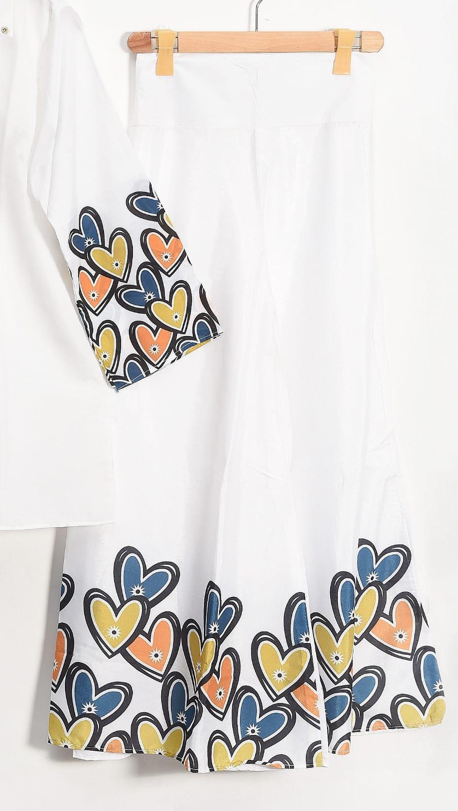 2 pcs Women's Stitched Grip Printed Shirt and Trouser