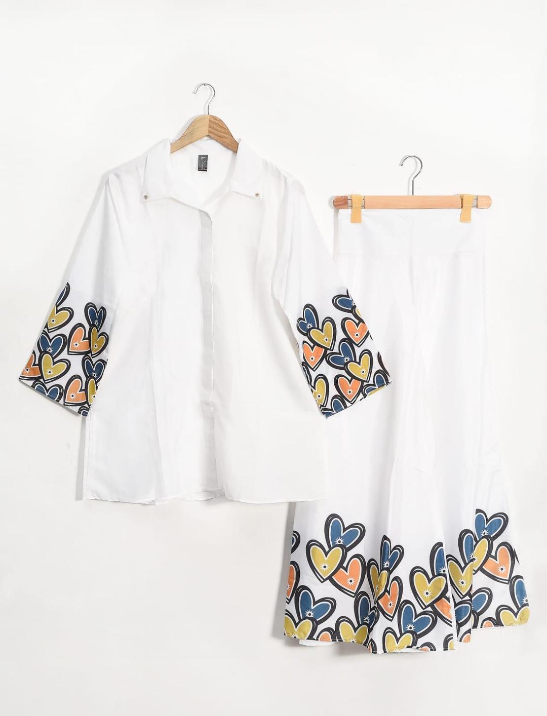2 pcs Women's Stitched Grip Printed Shirt and Trouser