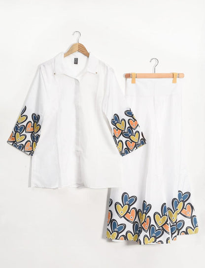 2 pcs Women's Stitched Grip Printed Shirt and Trouser